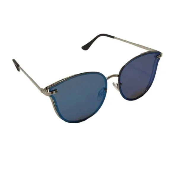 9188 (C) | Rimless Lens Mirrored Cateye Sunglasses