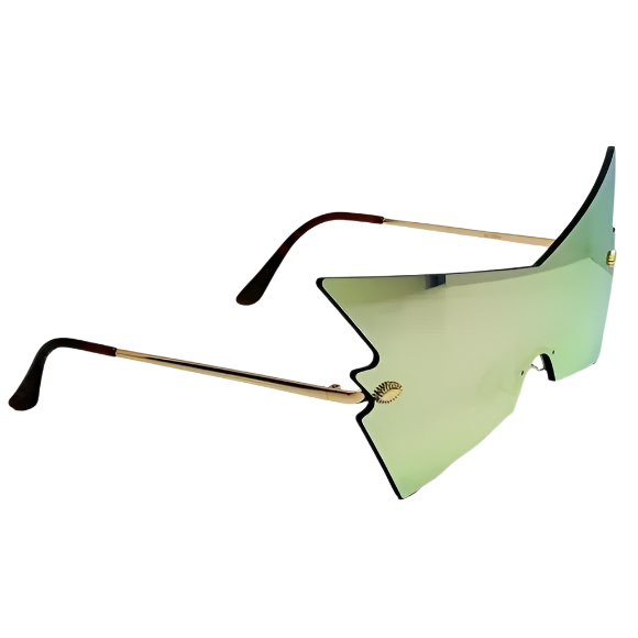 Rose Gold Mirror Lens Shield Sunglasses
