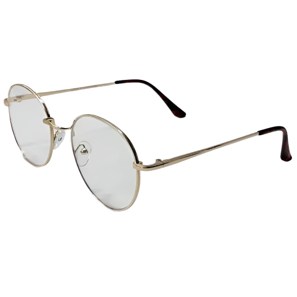 6086 | Round Blue Light Blocking Clear Lens Glasses - Non Prescription