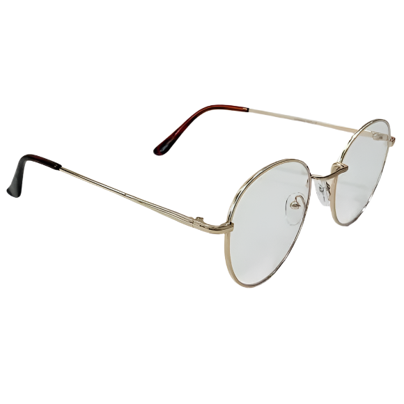 6086 | Round Blue Light Blocking Clear Lens Glasses - Non Prescription