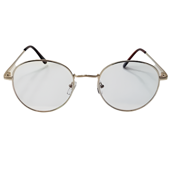 Gold Circle Blue Light Blocking Glasses