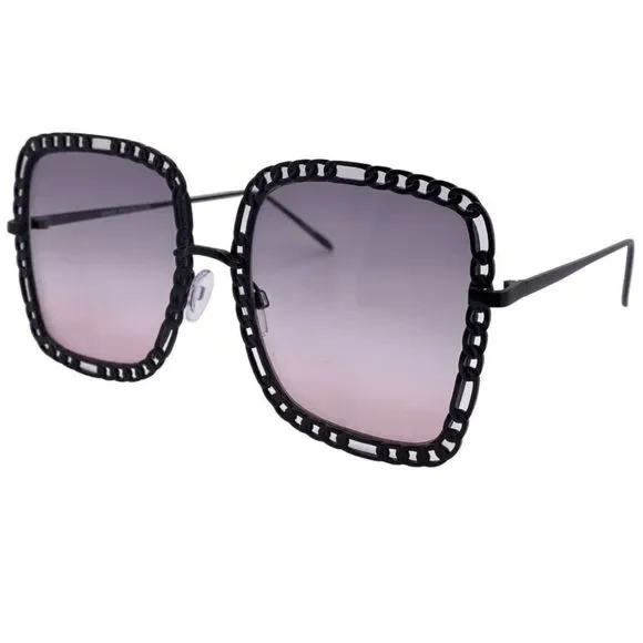 Pink Chain Accented Ladies Sunglasses