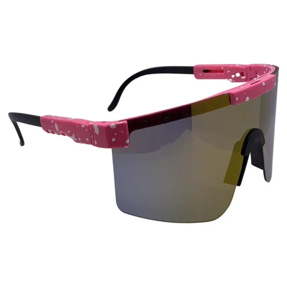 6161 | Sport Wrap Sunglasses with Mirrored Shield Lens