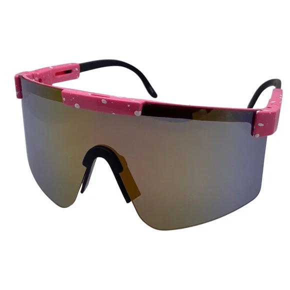 6161 | Sport Wrap Sunglasses with Mirrored Shield Lens