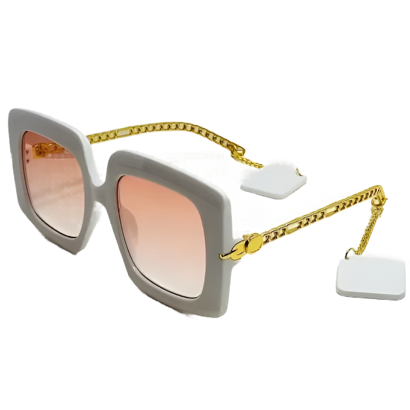 White/Red Lens Ladies Sunglasses
