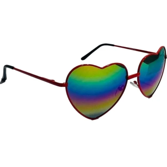 6018 | Rainbow Lens Novelty Heart Sunglasses