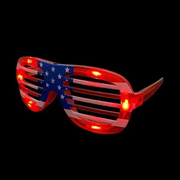 6122 | Light Up American Flag Novelty Glasses