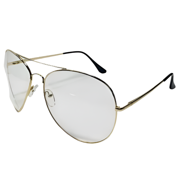 6087 | Oversize Clear Lens Aviator Glasses