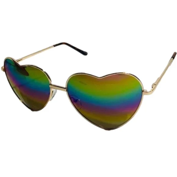 6018 | Rainbow Lens Novelty Heart Sunglasses