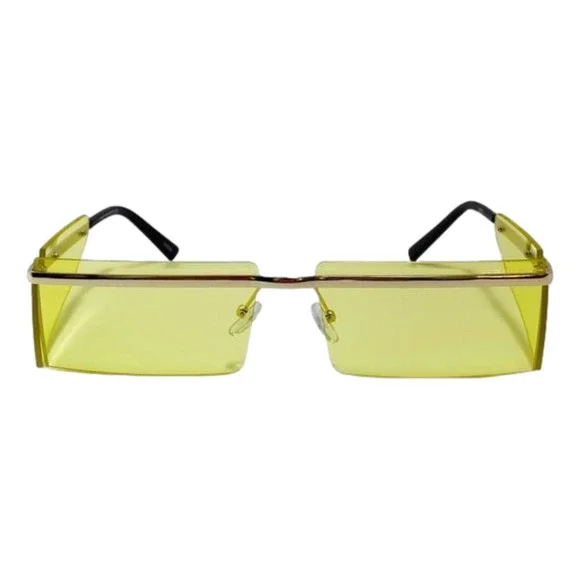 6113 | Rimless Rectangle Sunglasses with Side Blinders (CLEARANCE)