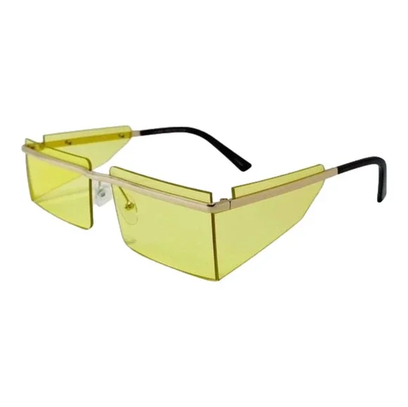 6113 | Rimless Rectangle Sunglasses with Side Blinders (CLEARANCE)