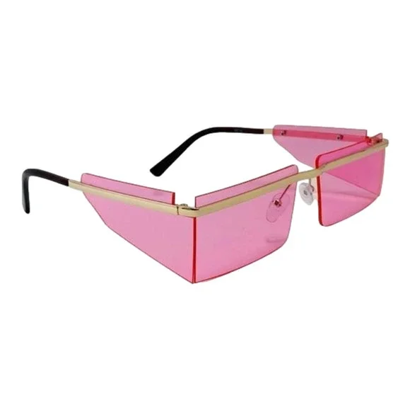 6113 | Rimless Rectangle Sunglasses with Side Blinders (CLEARANCE)