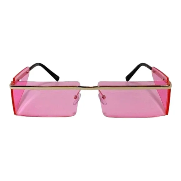 6113 | Rimless Rectangle Sunglasses with Side Blinders (CLEARANCE)