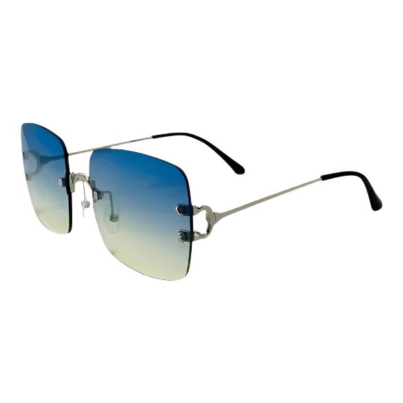 6107 | Rimless Square Two Tone Sunglasses