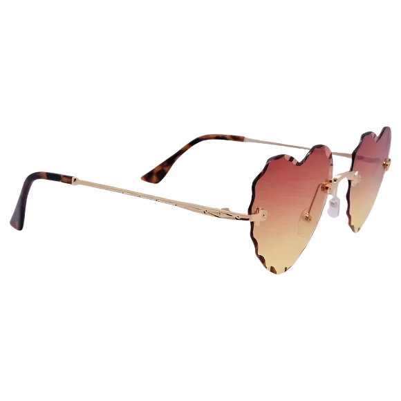 Sunset Rimless Heart Sunglasses