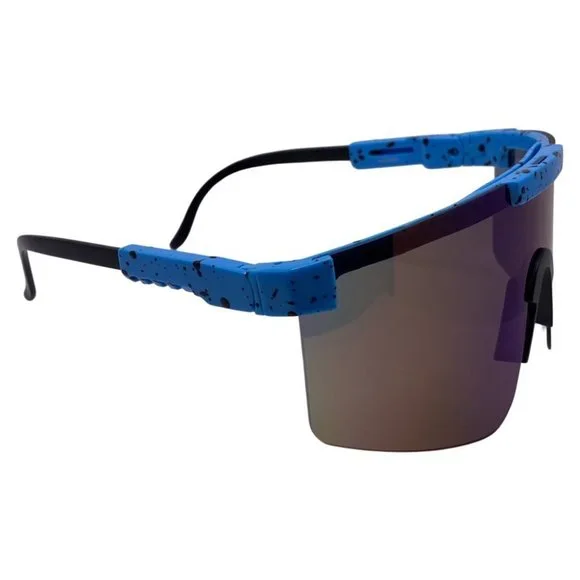 6161 | Sport Wrap Sunglasses with Mirrored Shield Lens