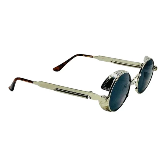 6094 | Round Steampunk Sunglasses with Spring Accents