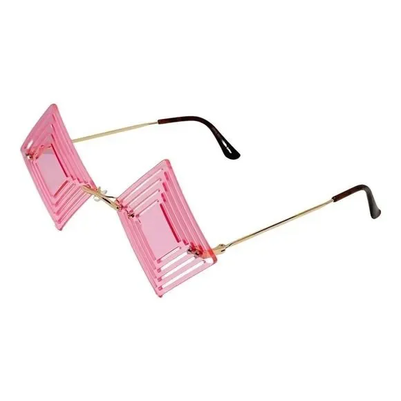 6090 | Novelty Square Glasses with Cutouts in lenses