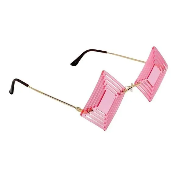 6090 | Novelty Square Glasses with Cutouts in lenses