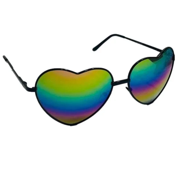 6018 | Rainbow Lens Novelty Heart Sunglasses
