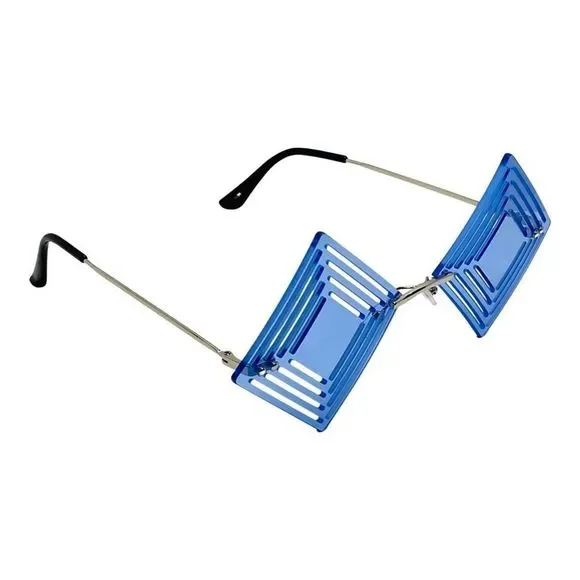 6090 | Novelty Square Glasses with Cutouts in lenses