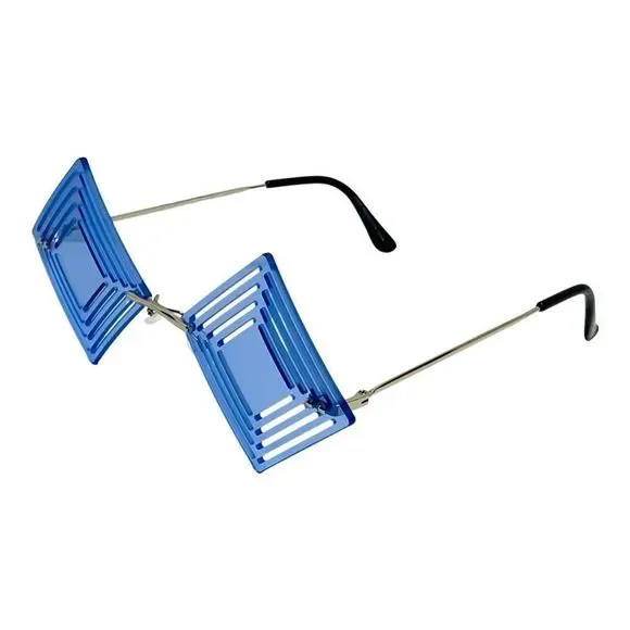 6090 | Novelty Square Glasses with Cutouts in lenses