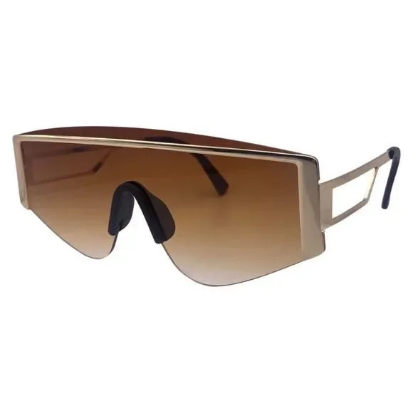 Brown Shield Sunglasses