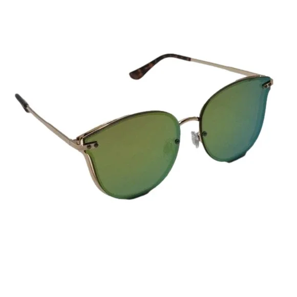 9188 (C) | Rimless Lens Mirrored Cateye Sunglasses