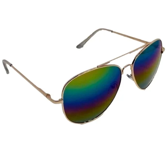 6068 | Rainbow Lens Aviator Sunglasses