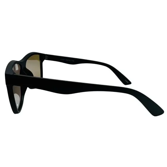 Black sunglasses on a white background