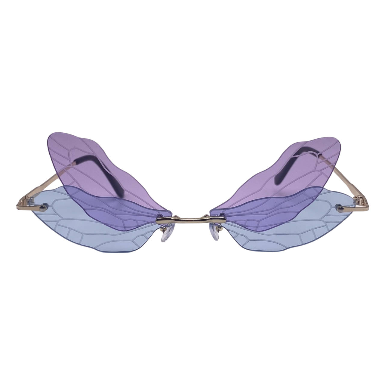Purple/Blue Dragonfly Novelty Sunglasses