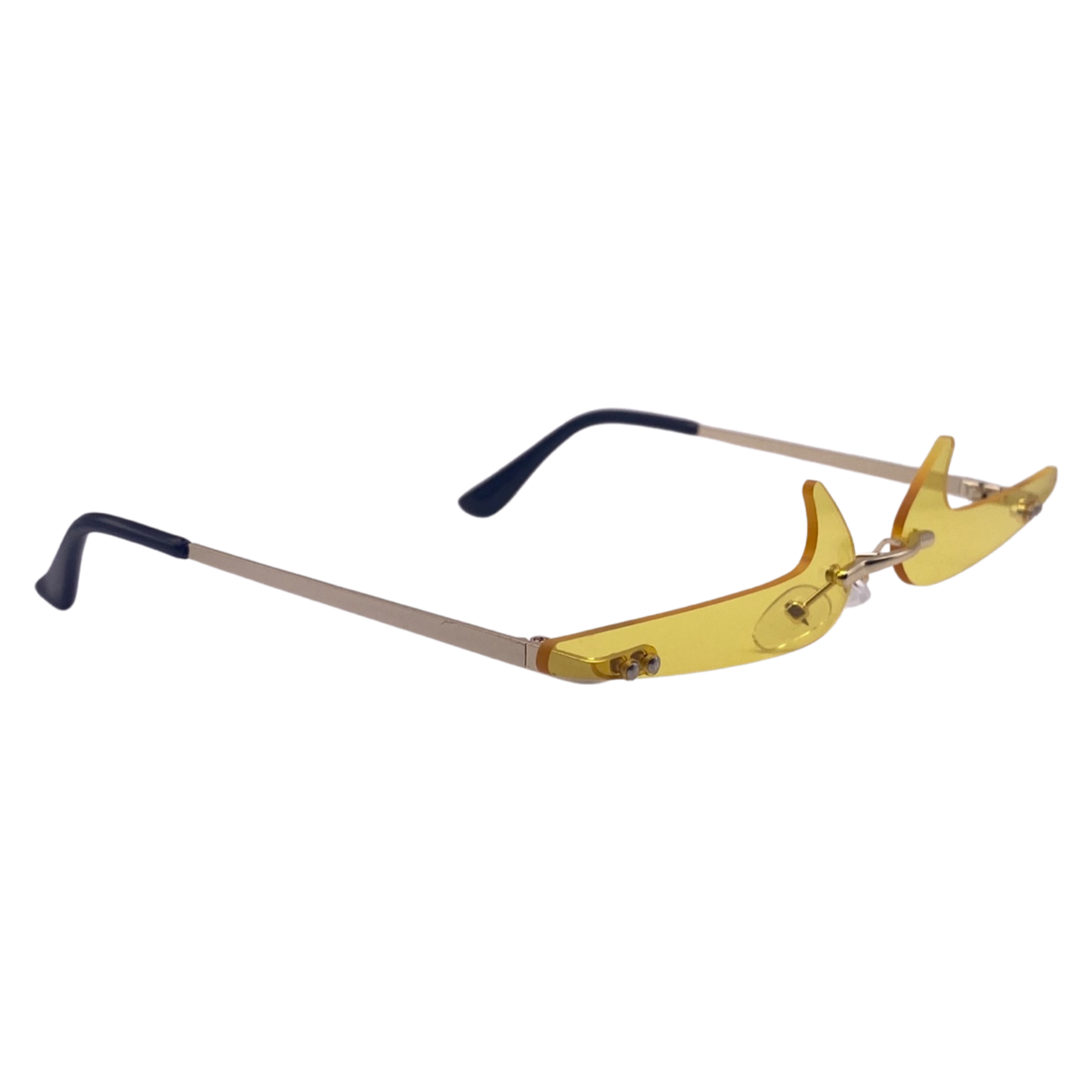 (C) 6170 | Backward Checkmark Novelty Rimless Sunglasses