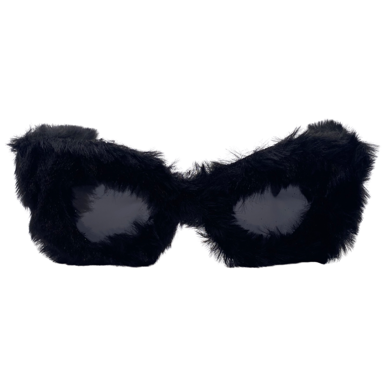 Black Fuzzy Novelty Sunglasses