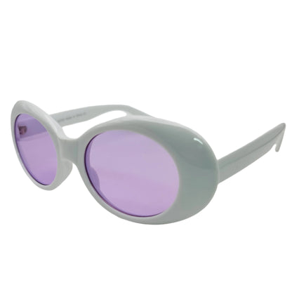 White/Purple Oval Lens Clout Sunglasses