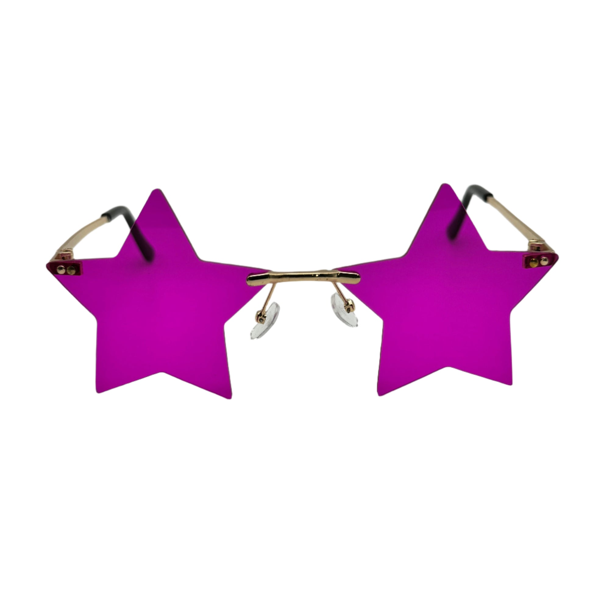 Purple Rimless Star Sunglasses