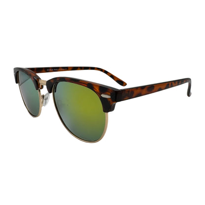 9027 (C) | Browline Sunglasses with Mirrored Lenses