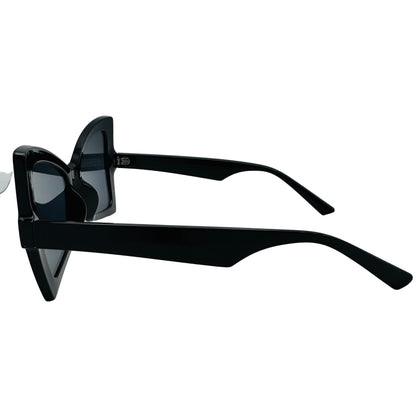 Black sunglasses on a white background
