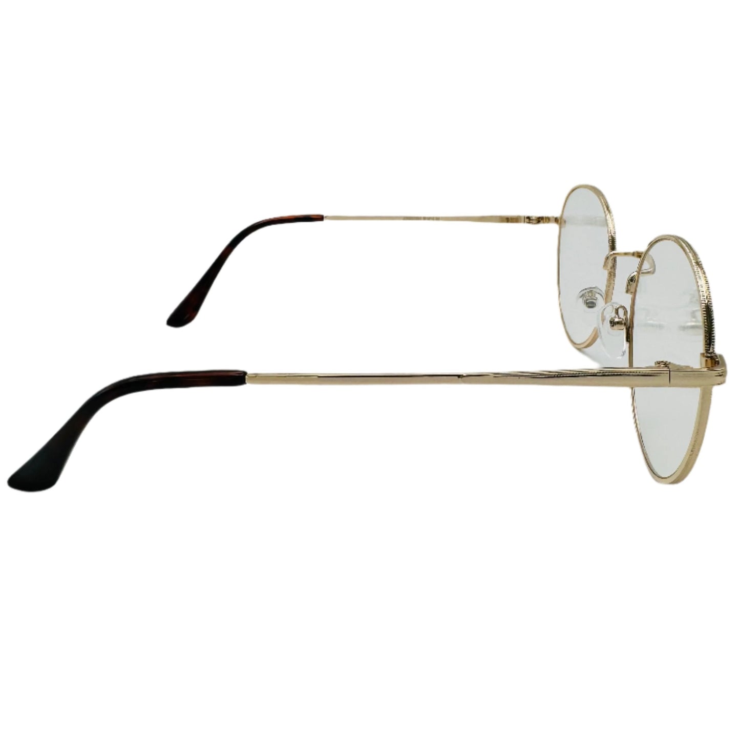6086 | Round Blue Light Blocking Clear Lens Glasses - Non Prescription