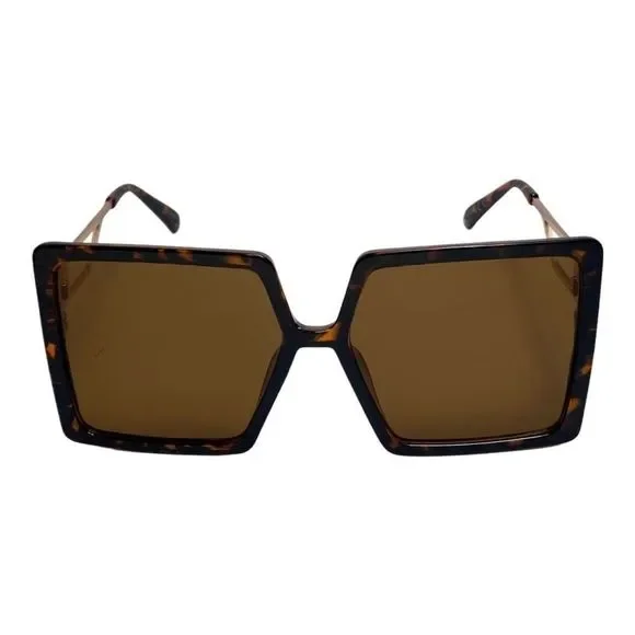 Tortoise Square Ladies Sunglasses