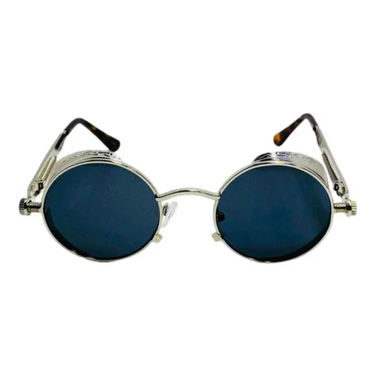 6094 | Round Steampunk Sunglasses with Spring Accents