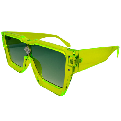 Neon Single Piece Lens Sunglasses