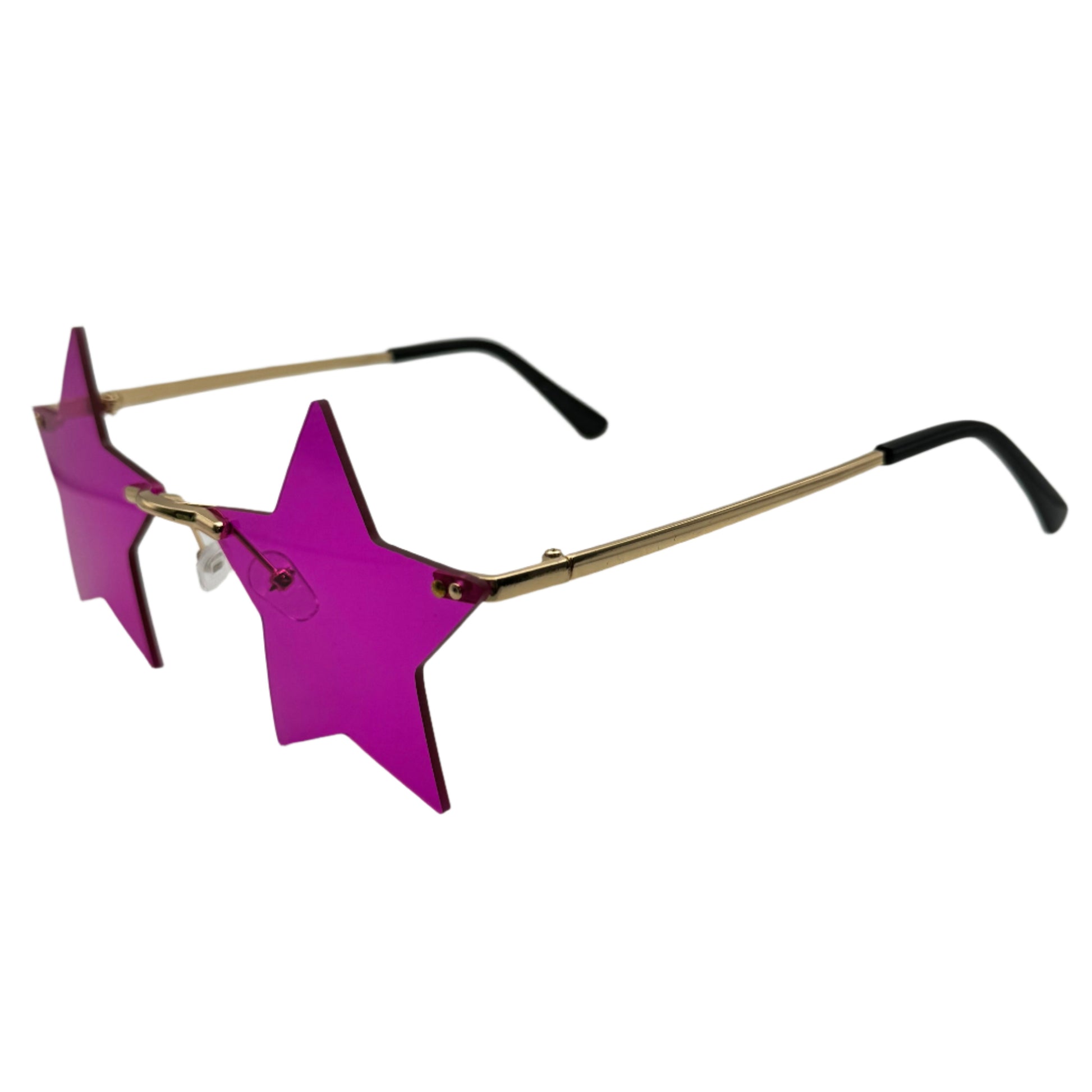 Purple Rimless Star Sunglasses