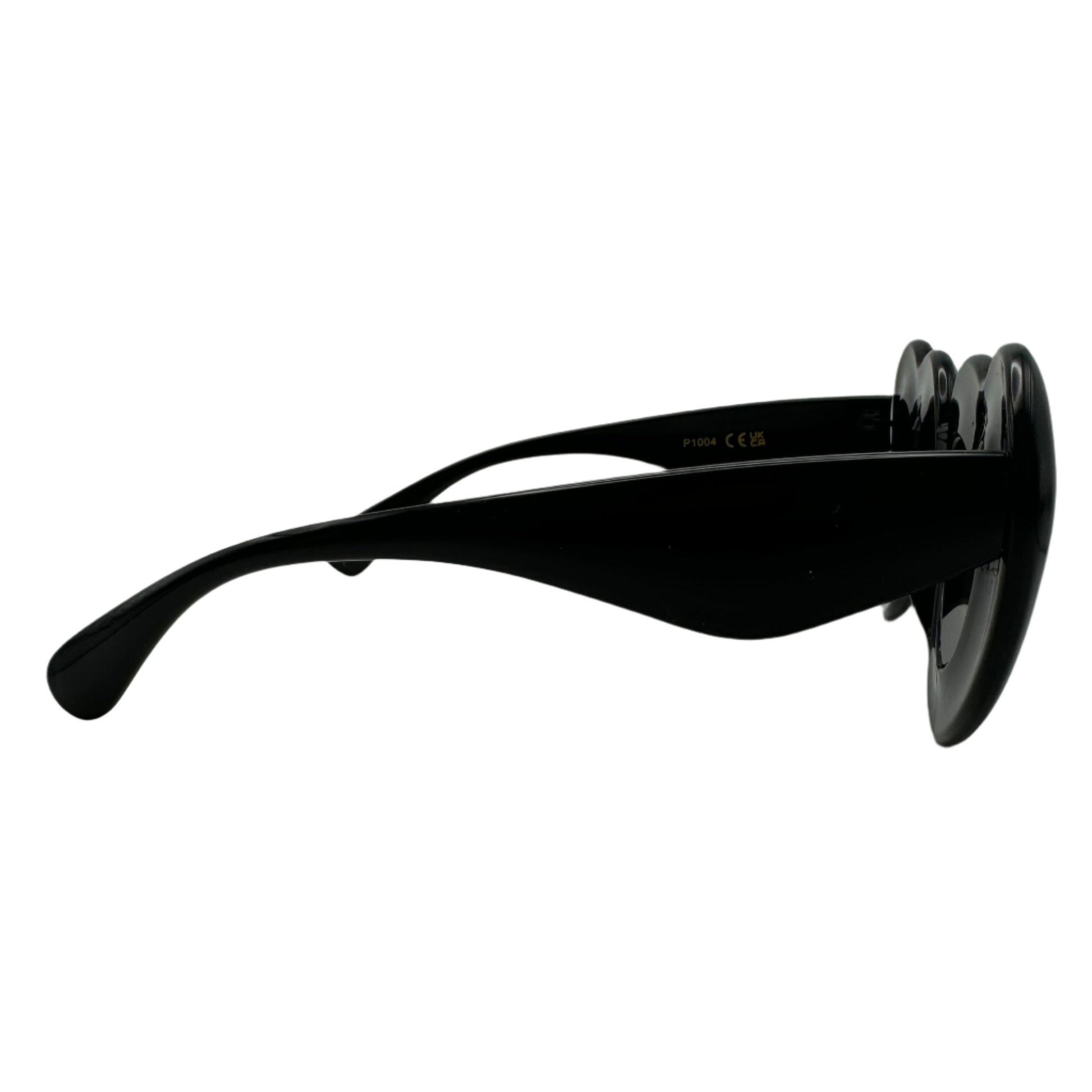 Black Novelty Heart Sunglasses