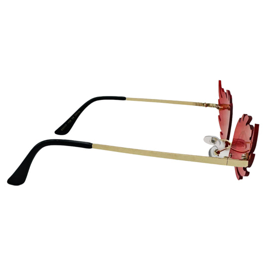 Red Rimless Lens Blaze Sunglasses