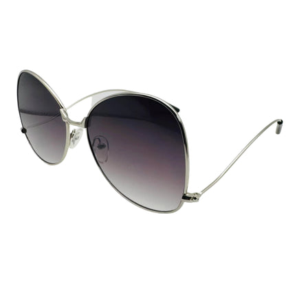 Silver/Black Butterfly Lens Sunglasses