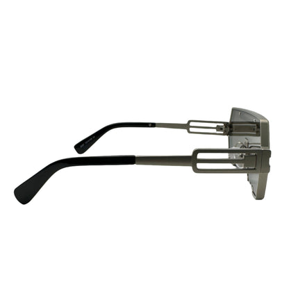 Silver Mirror Lens Flat Top Sunglasses
