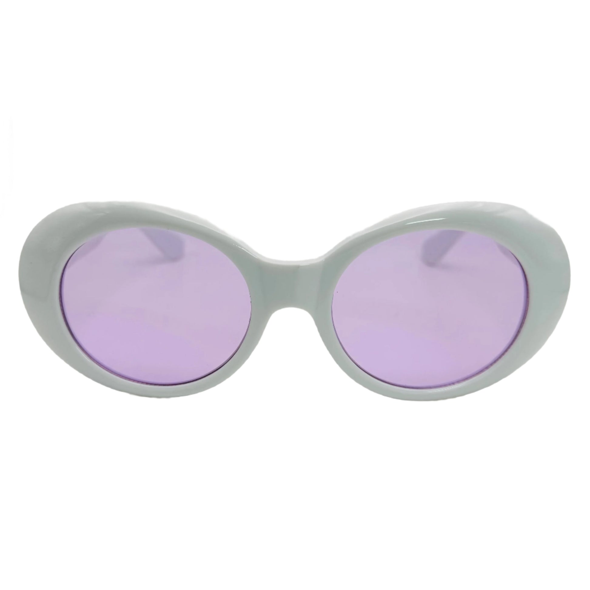 White/Purple Oval Lens Clout Sunglasses