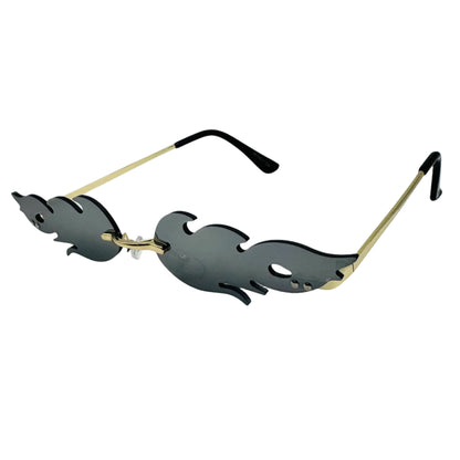 6076 | Mirrored Flame Novelty Sunglasses