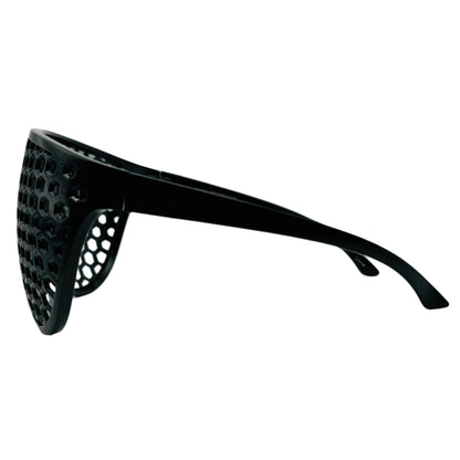 Black Wrap Shield Sunglasses