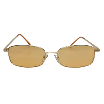Orange Rectangle Lens Retro Sunglasses